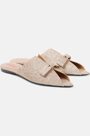 ZIMMERMANN Tux glitter leather mules