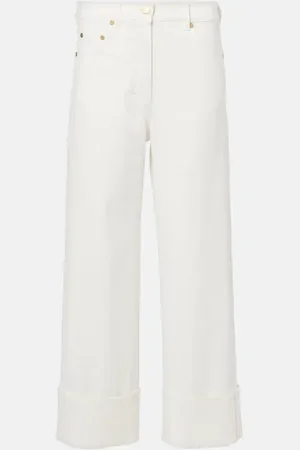 Max Mara Cervia cropped mid-rise wide-leg jeans