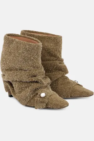 The Attico Juno 95 suede ankle boots