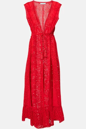 Melissa Odabash Tessa broderie anglaise cotton beach dress