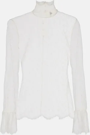 Chloé ChloÃ© Sheer floral lace blouse