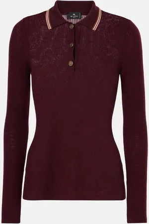 Etro Printed wool and cotton polo sweater