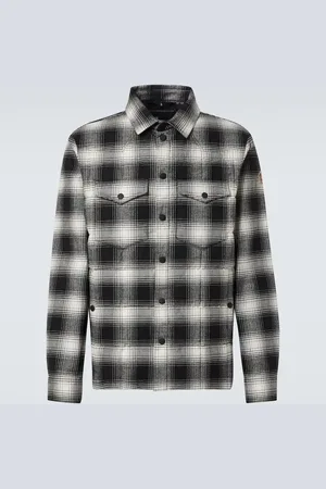 Moncler Gelt checked cotton down shirt jacket