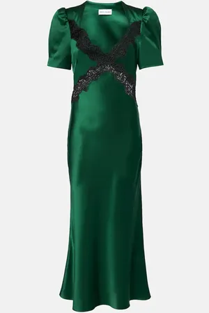 Rebecca Vallance Charelle silk saten slip dress