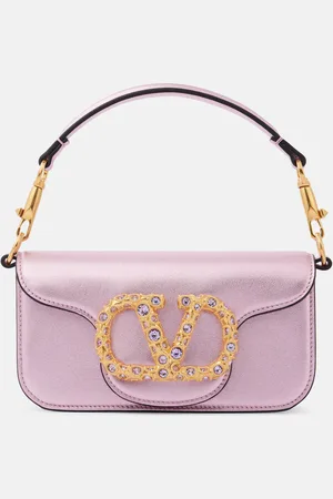 VALENTINO GARAVANI LocÃ² Small metallic leather shoulder bag