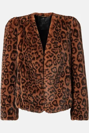 Chloé ChloÃ© Leopard-print cropped faux fur jacket