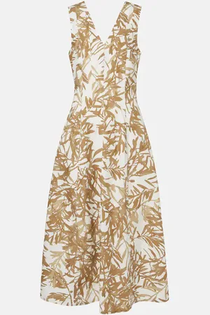 Brunello Cucinelli Printed cotton maxi dress