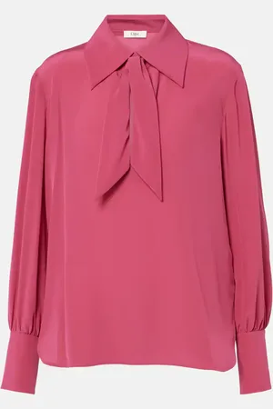 Chloé ChloÃ© Tie-neck silk crÃªpe de chine blouse