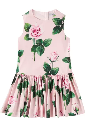 Dolce & Gabbana Floral pleated cotton dress