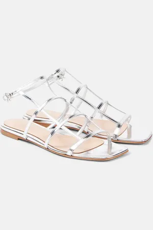 Gianvito Rossi Metallic leather sandals