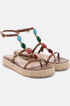 Gianvito Rossi Shanti leather espadrille sandals