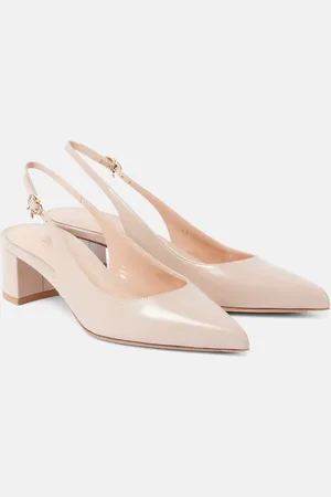 Gianvito Rossi 45 leather slingback pumps
