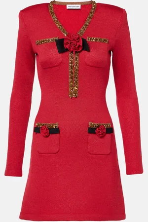 Self-Portrait Floral-appliquÃ© embellished minidress