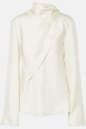 Rohe RÃ³he Scarf-detail silk foulard blouse