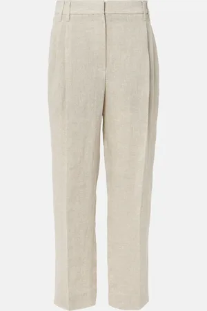 Brunello Cucinelli Linen-blend straight pants