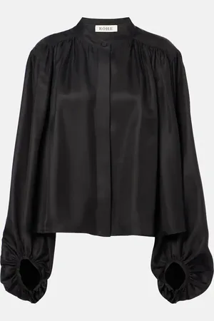 Rohe RÃ³he Pleated silk blouse