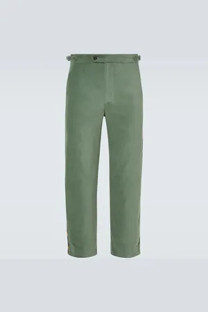 BODE Oberon cotton velvet straight pants