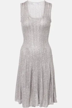 Alaïa AlaÃ¯a Sequined knitted minidress