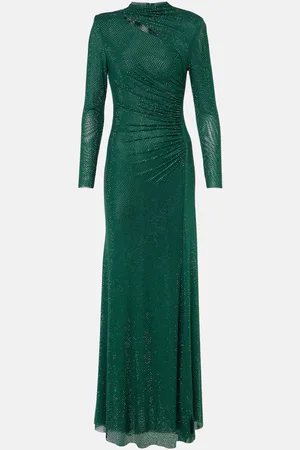 Self-Portrait Embellished gathered gown