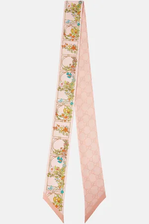 Gucci Floral silk twill scarf