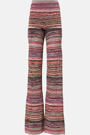 Missoni Zigzag striped lamÃ© flared pants
