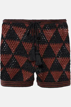 ANNA KOSTUROVA Malia crochet high-rise cotton shorts