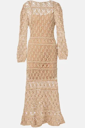 ANNA KOSTUROVA Bianca cotton crochet maxi dress