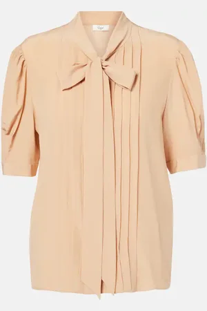 Chloé ChloÃ© LavalliÃ¨re silk crÃªpe de chine blouse