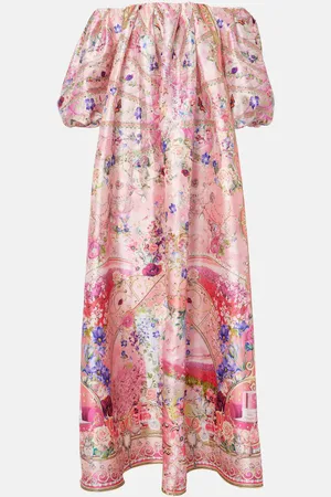 Camilla Crystal-embellished floral tafetta maxi dress