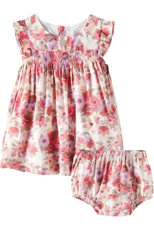 BONPOINT Baby cotton dress and bloomers set