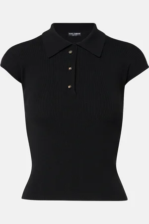 Dolce & Gabbana Ribbed-knit polo shirt