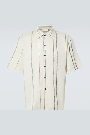 COMMAS Striped linen and cotton shirt