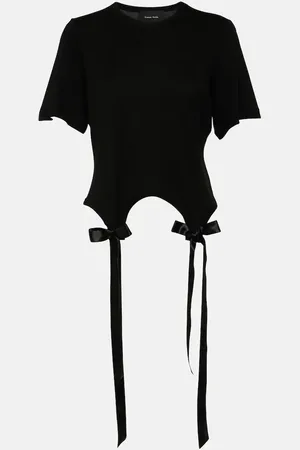 Simone Rocha Bow-detail cotton jersey T-shirt