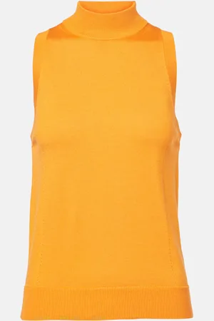 Carolina Herrera Knitted silk and cotton turtleneck top