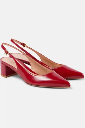 Gianvito Rossi Tokio leather slingback pumps