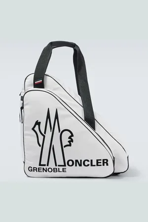 Moncler Logo leather-trimmed tote bag