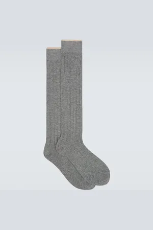 Brunello Cucinelli Ribbed-knit cotton socks