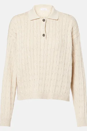 Brunello Cucinelli Cable-knit cotton-blend sweater