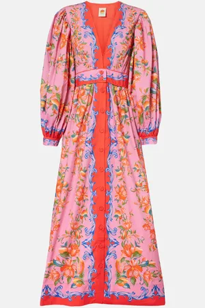 Farm Rio Sicily Flowers cotton shirt dress