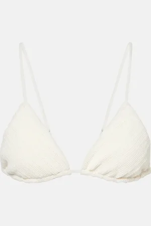 FAITHFULL THE BRAND Gianni cotton-blend crochet bikini top