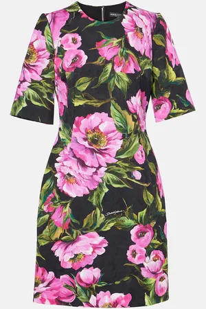Dolce & Gabbana Floral cotton jacquard minidress
