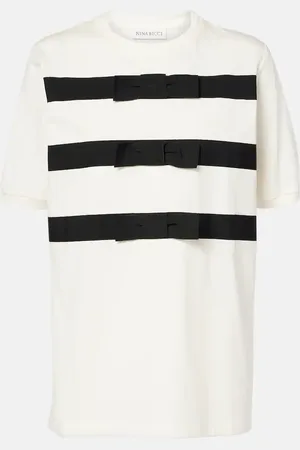 Nina Ricci Bow-detail cotton jersey T-shirt
