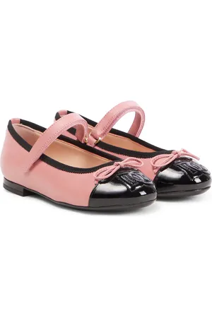 Dolce & Gabbana DG bow-detail leather Mary Jane flats