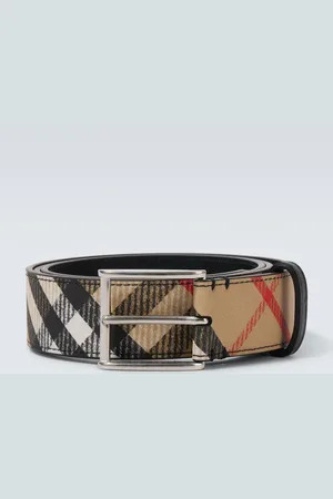 Burberry Check leather belt