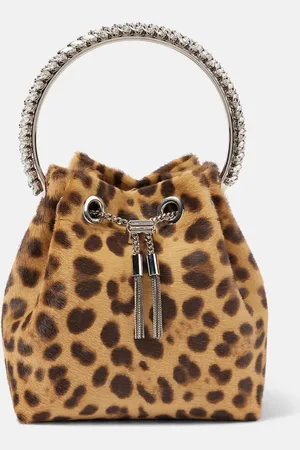 Jimmy Choo Bon Bon leopard-print calf hair tote bag
