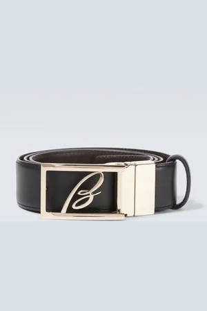 BRIONI Logo leather belt