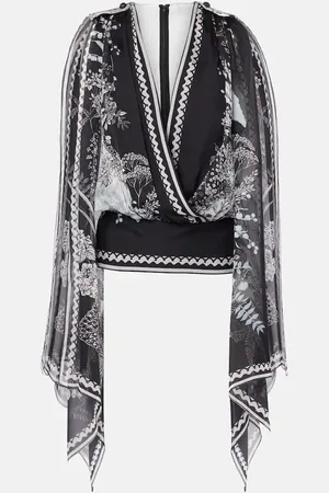 Elie saab Printed silk chiffon blouse