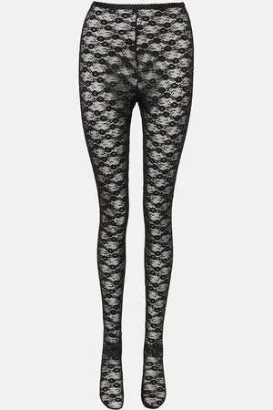 Self-Portrait X Christopher Kane floral lace tights