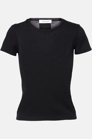 AYA MUSE Ribbed-knit cotton T-shirt