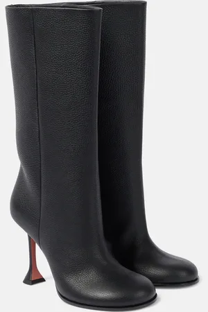 Amina Muaddi Liya 95 leather knee-high boots